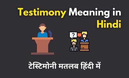 Testimony Meaning in Hindi